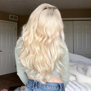 Hidden crown hair extensions